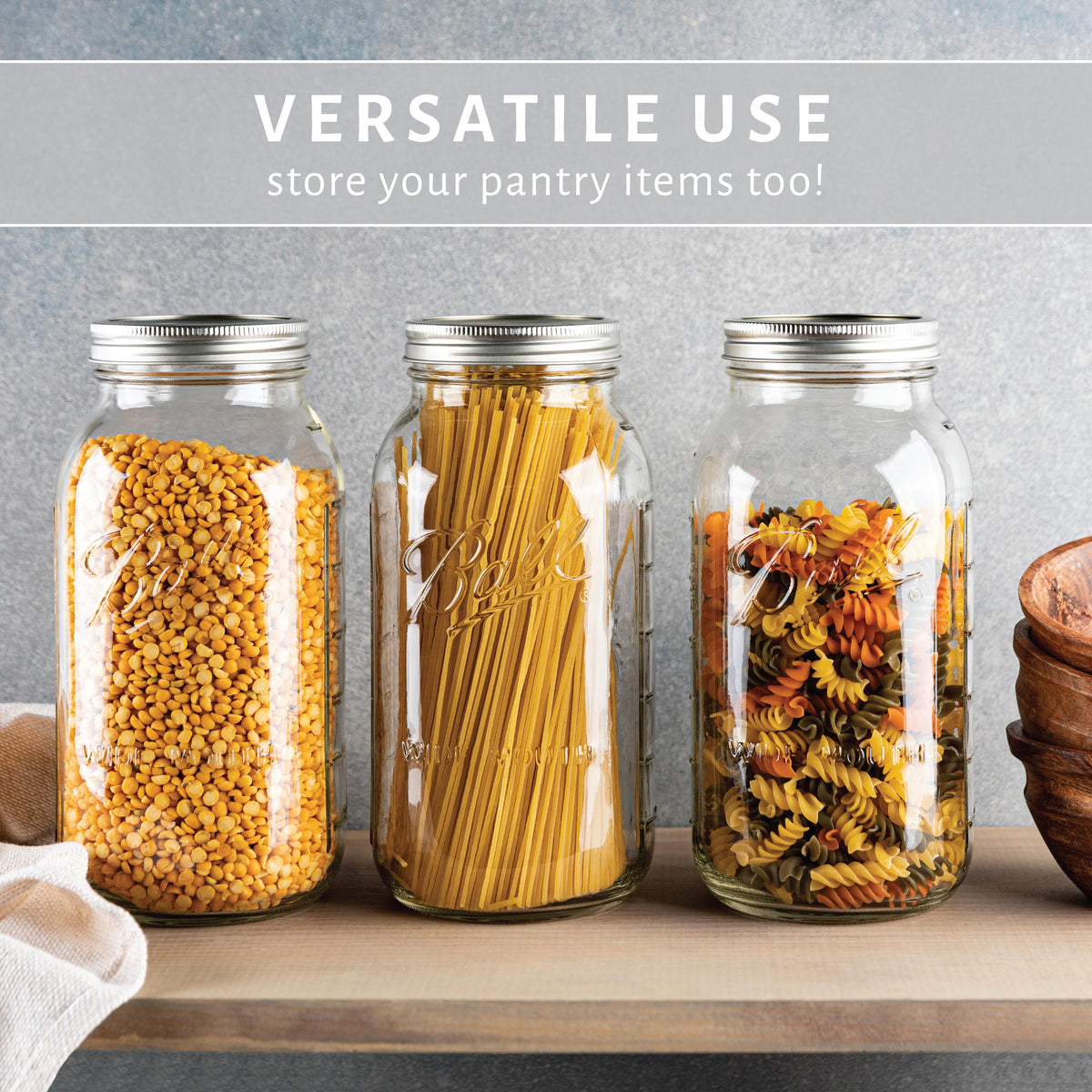 Ball Half Gallon Wide Mouth Mason Jars – 64 oz Canning Jars – Kitchentoolz