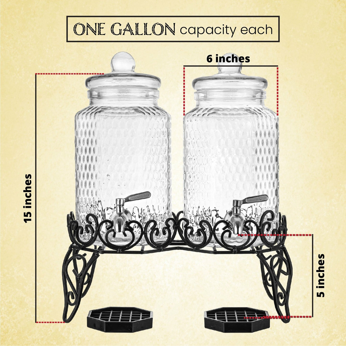 Dual gallon beverage dispensers, view 6