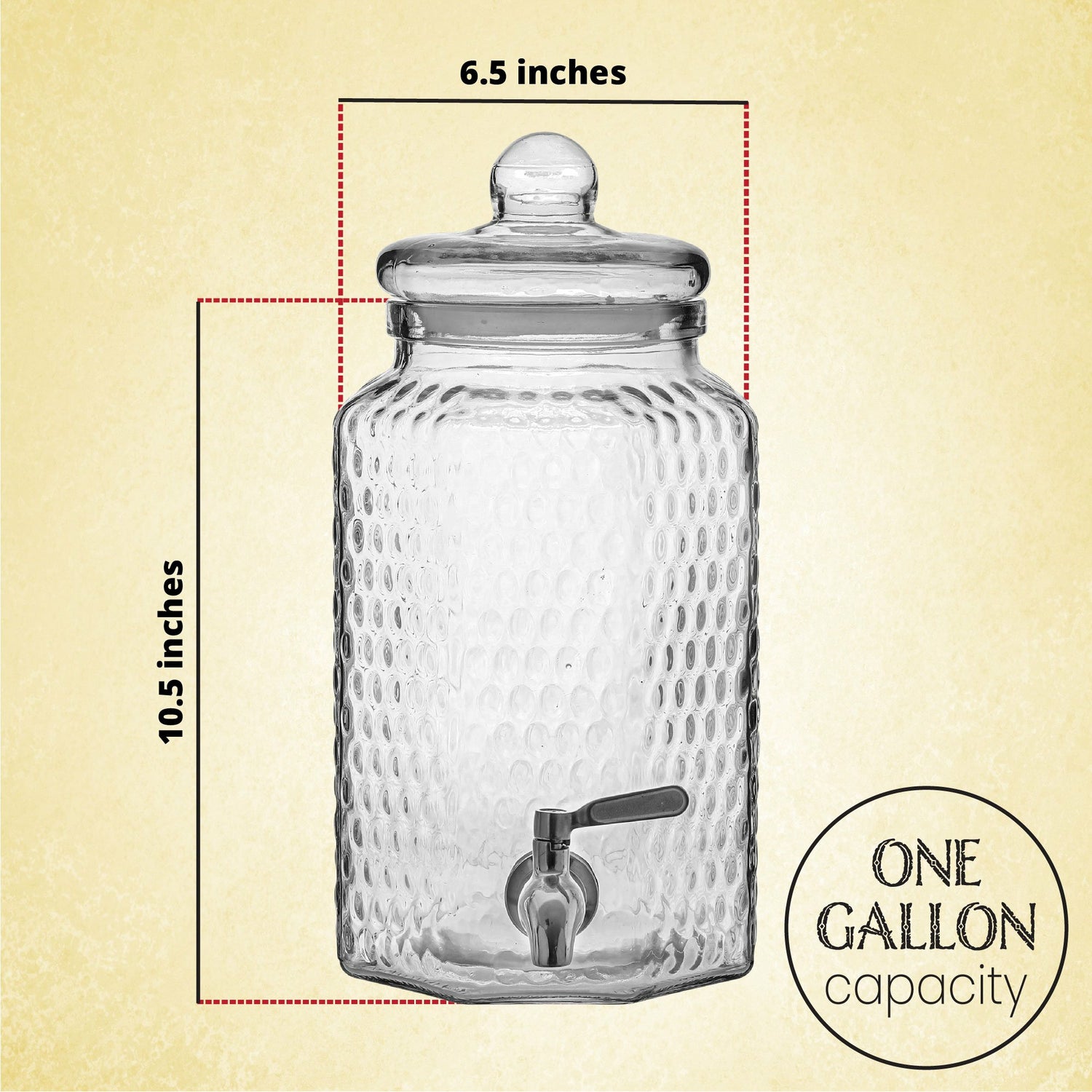 1-Gallon Glass Beverage Dispenser – Pyle USA