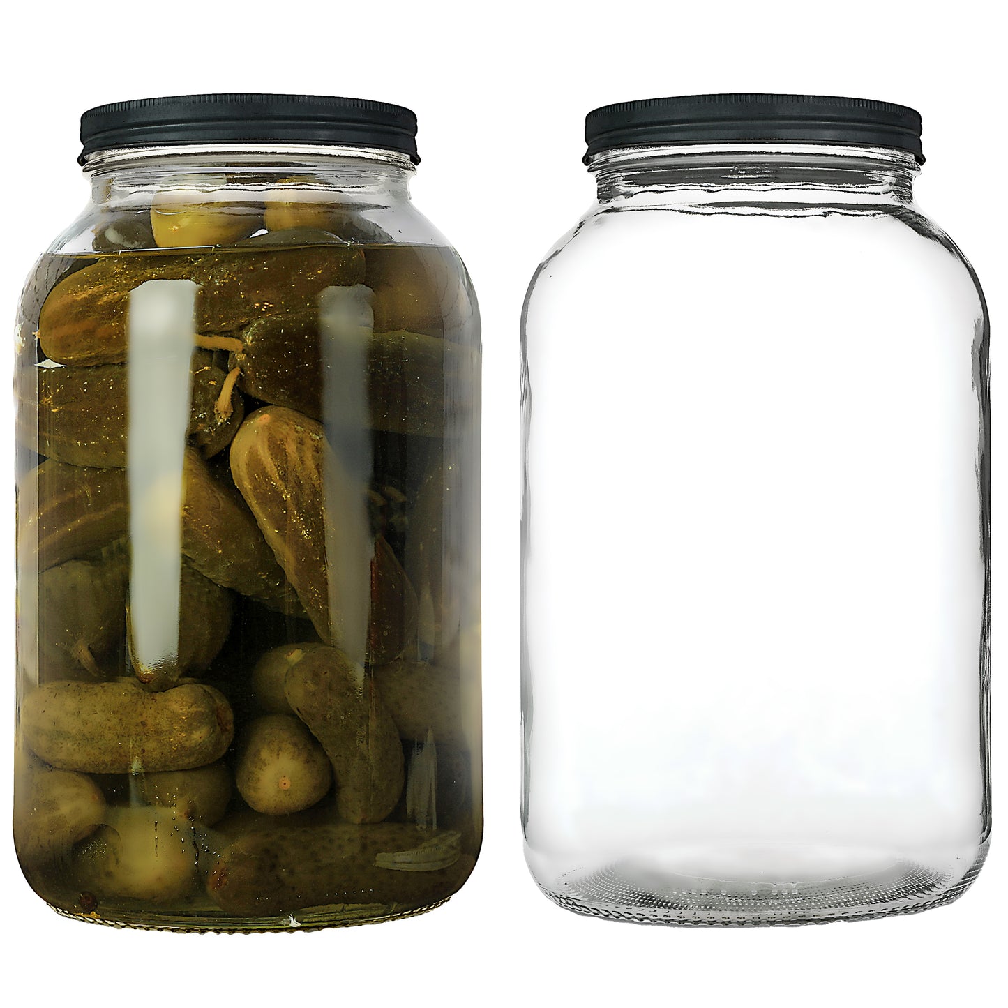 Gallon mason jar wide mouth opening, fits measuring cup