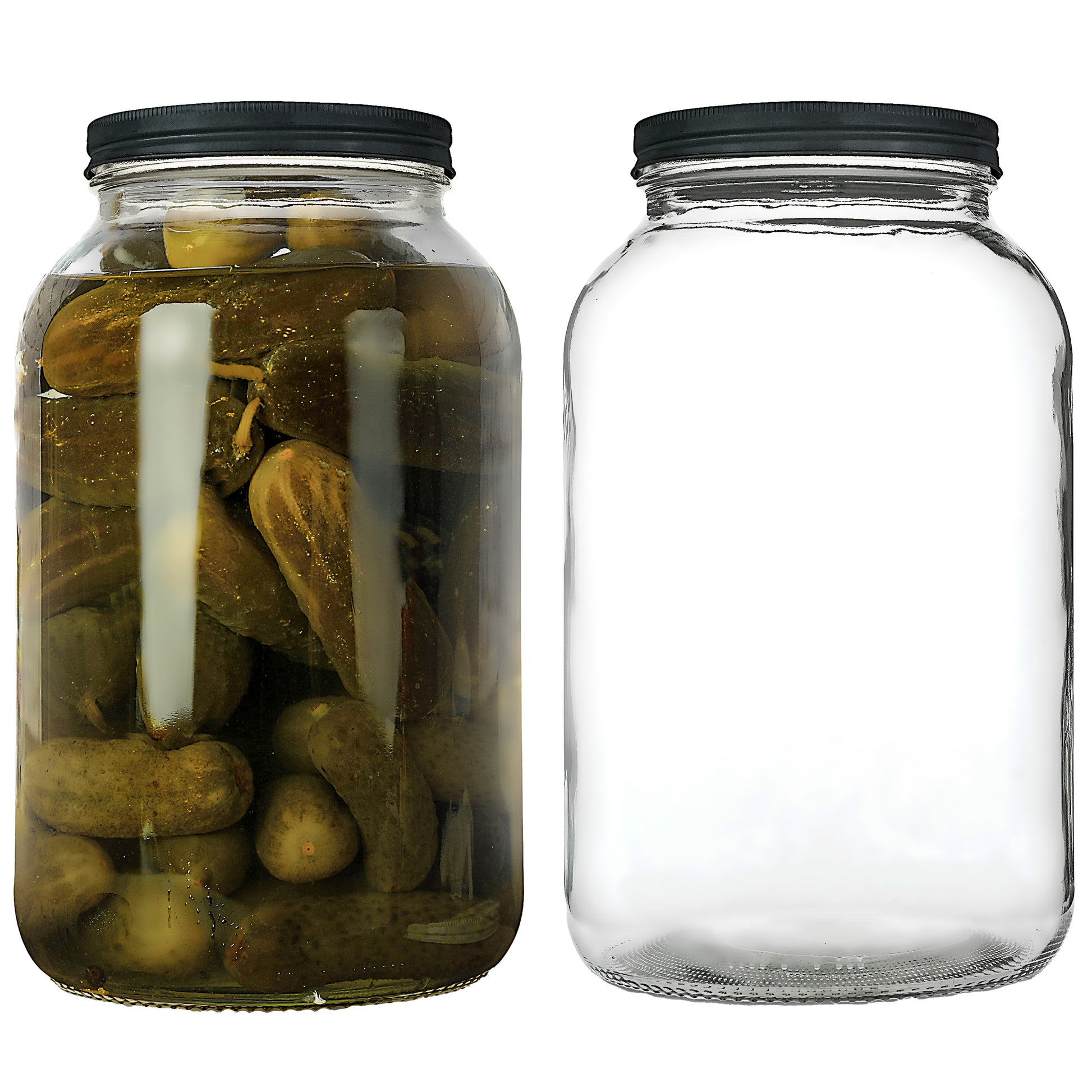 Gallon mason jar wide mouth opening, fits measuring cup
