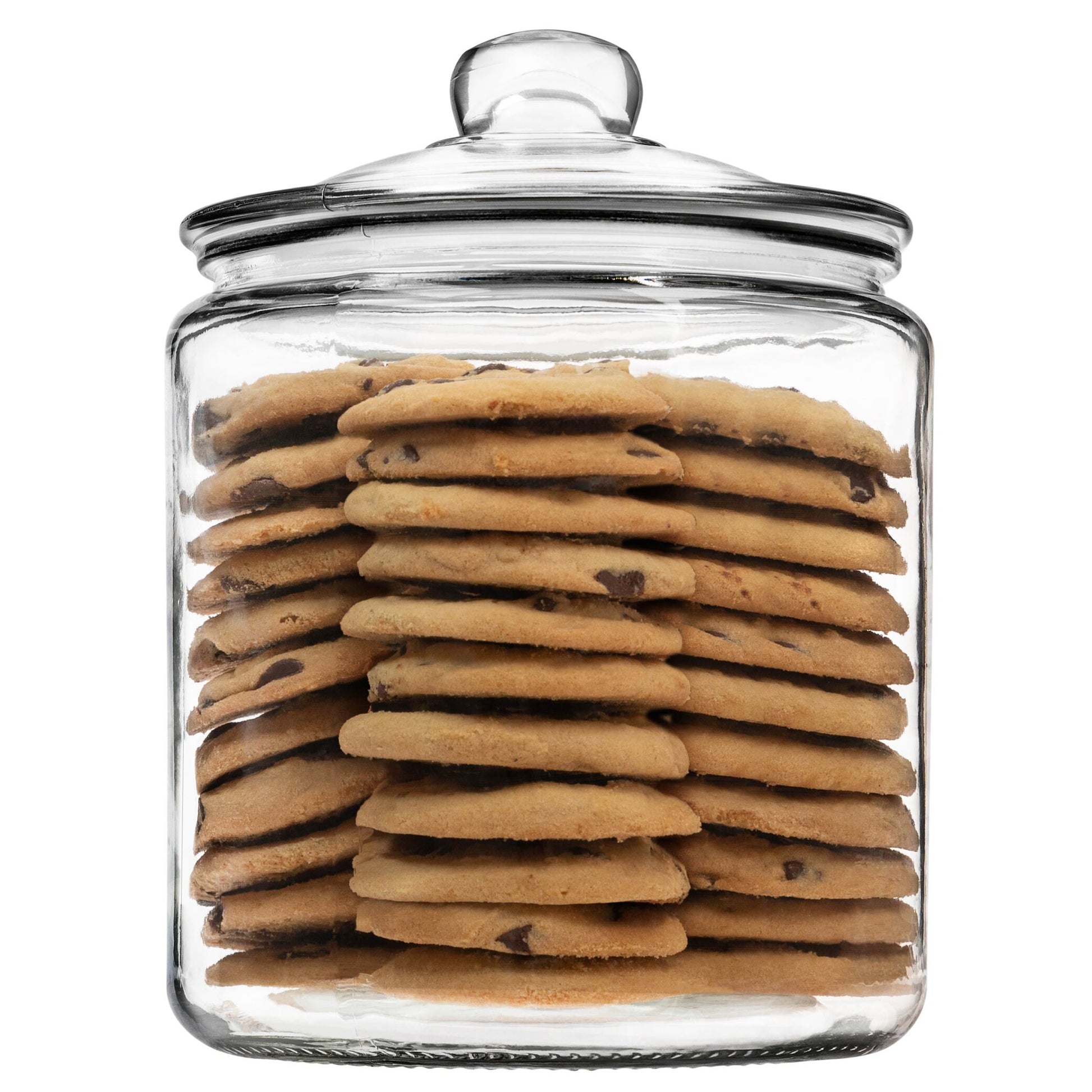 1 gallon glass cookie jar with airtight lid