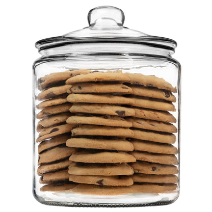 1 gallon glass cookie jar with airtight lid