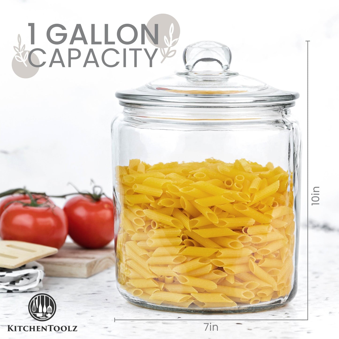 Glass cookie jar for candy and snacks