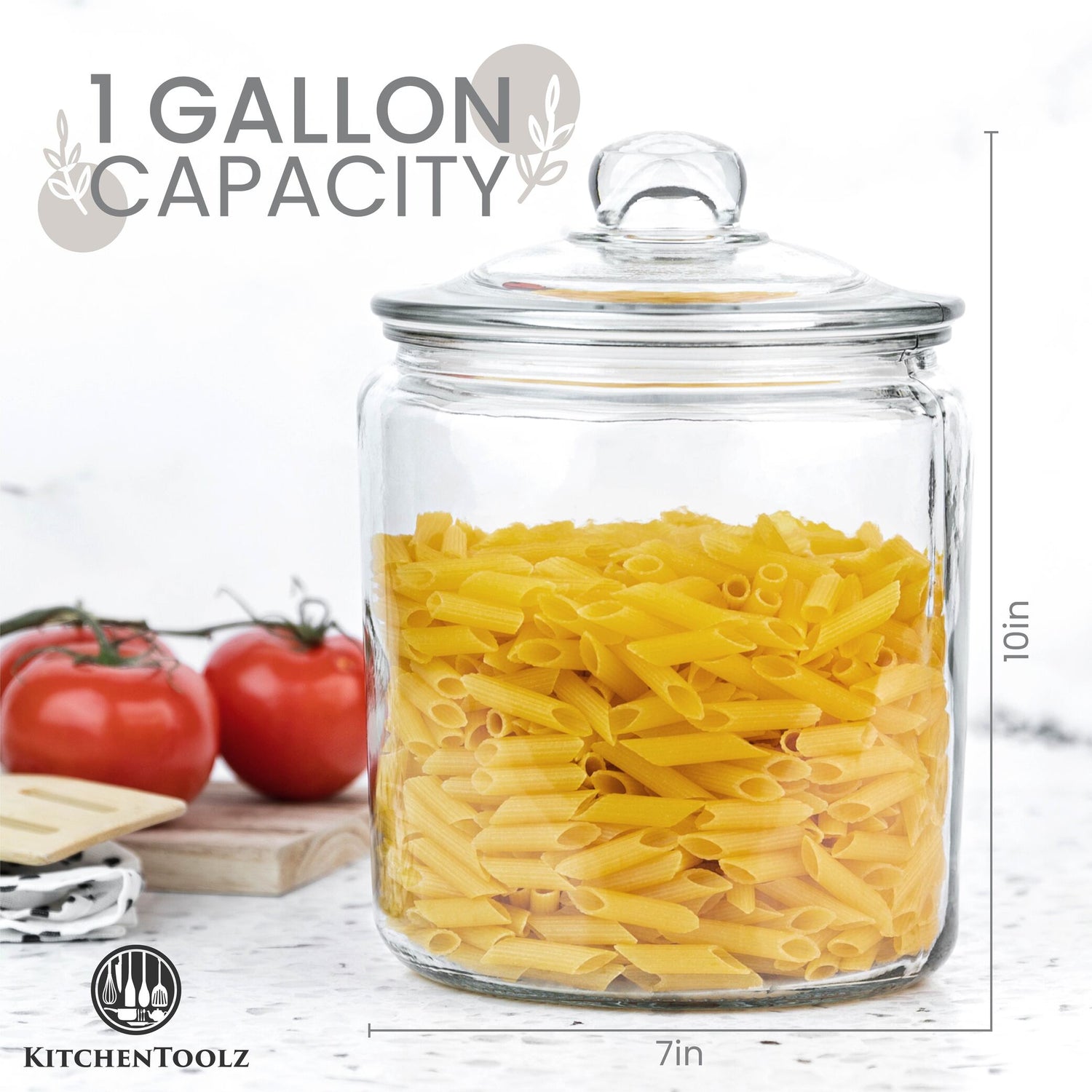1 Gallon Glass Cookie Jar – Kitchentoolz