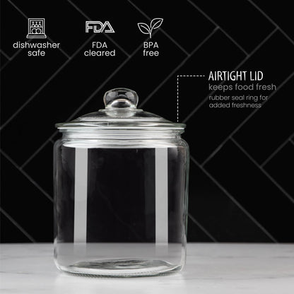Gallon cookie jar wide opening view