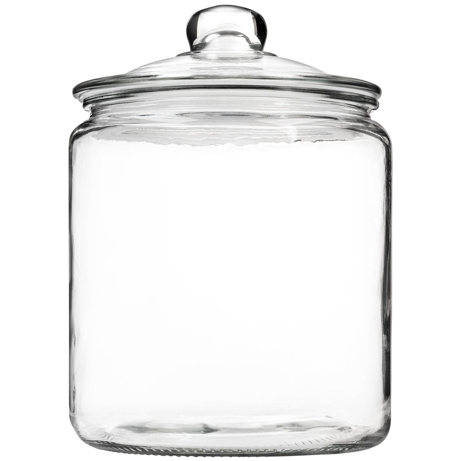 Clear Glass Tilted Cookie Jar, Extra Large, 8-1/2-Inch 