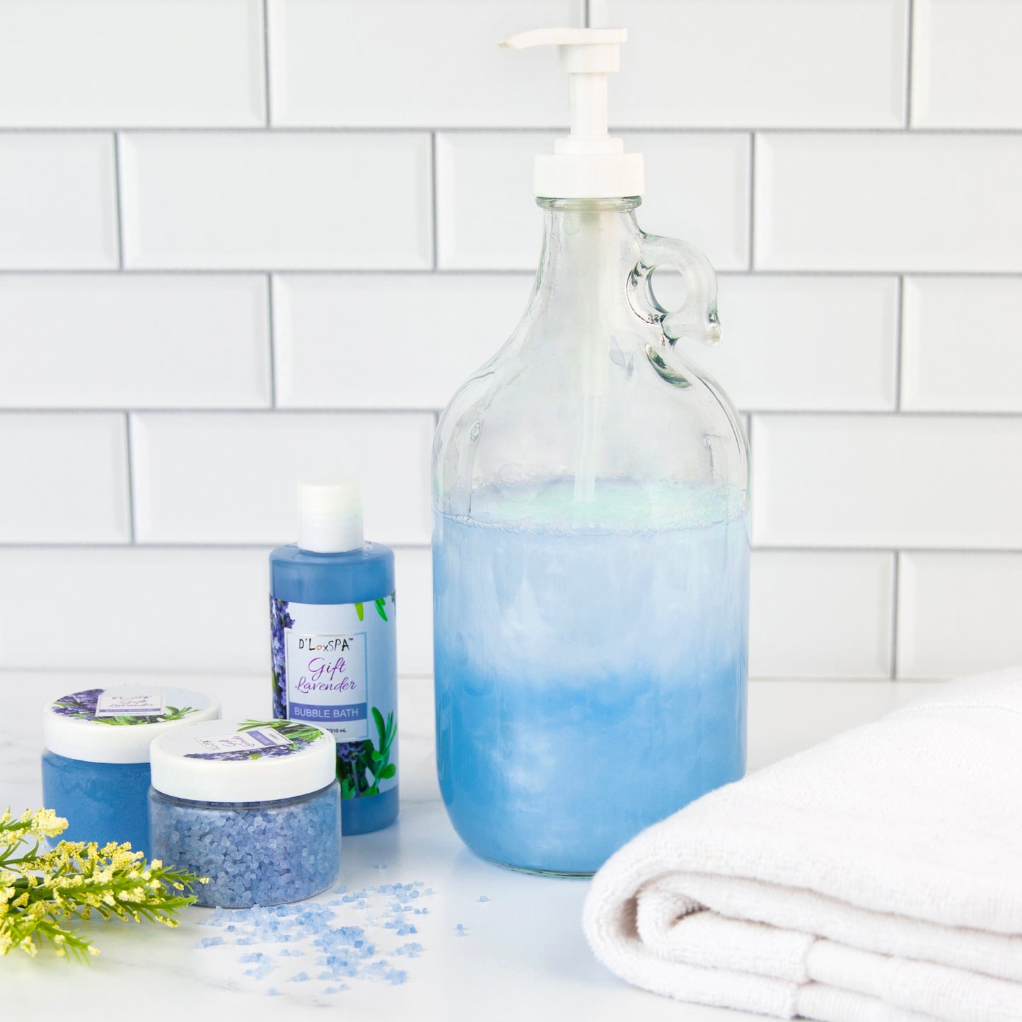 Clear half gallon bottle wide mouth refill view