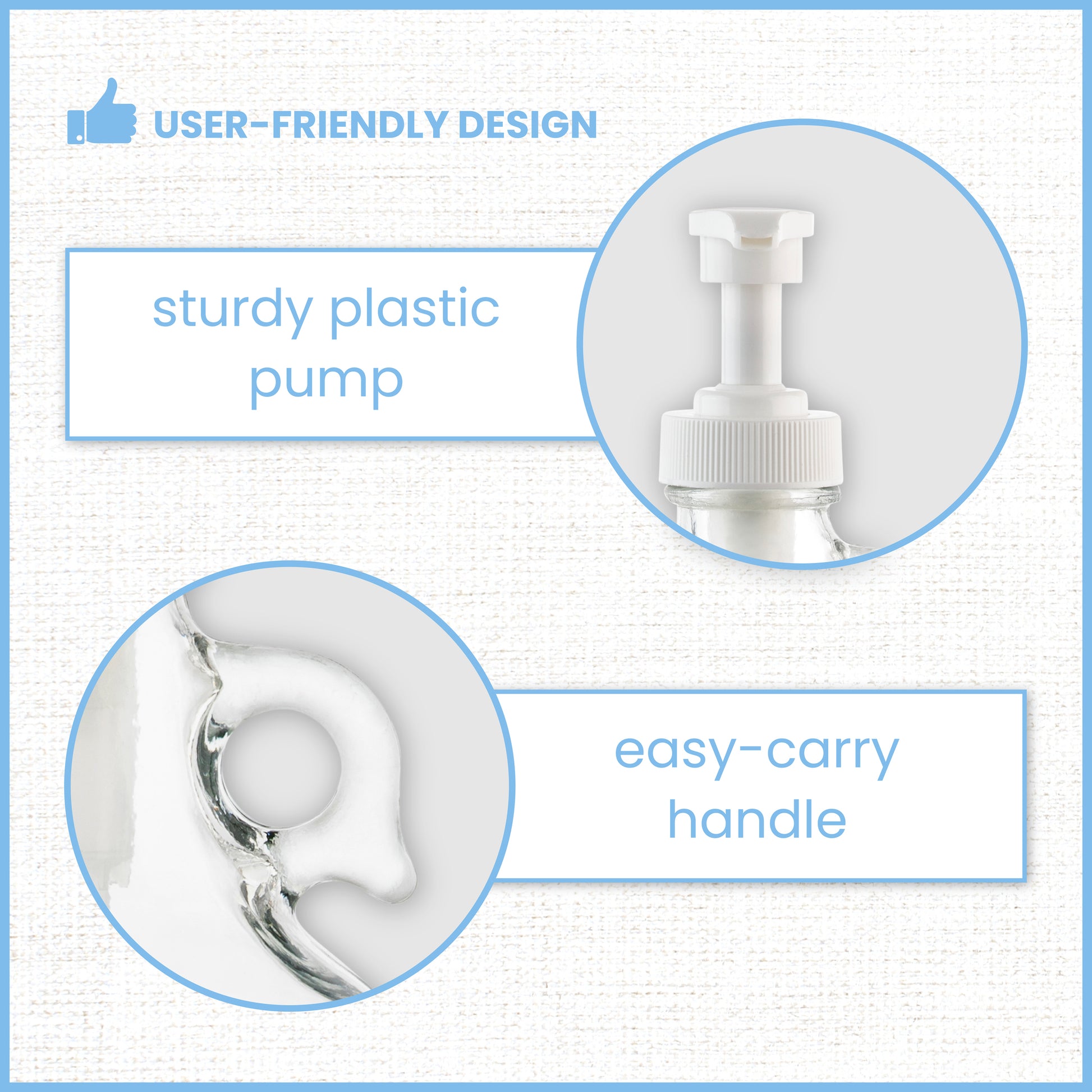 64 oz glass pump dispenser, view 5