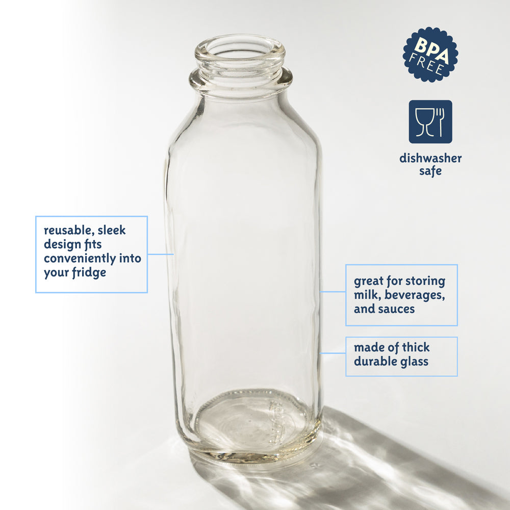 32 oz square farmhouse milk bottle, view 6
