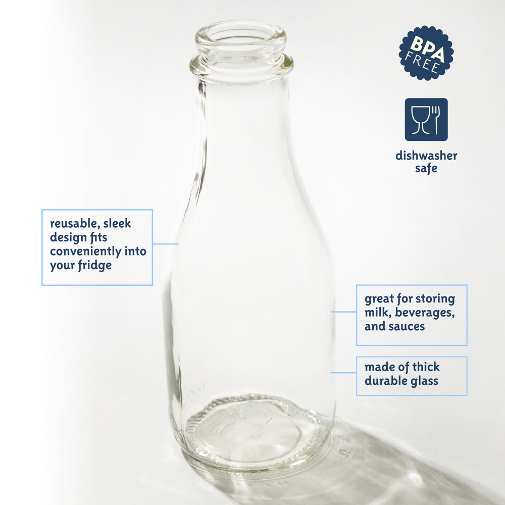 32 oz round milk bottles, set view