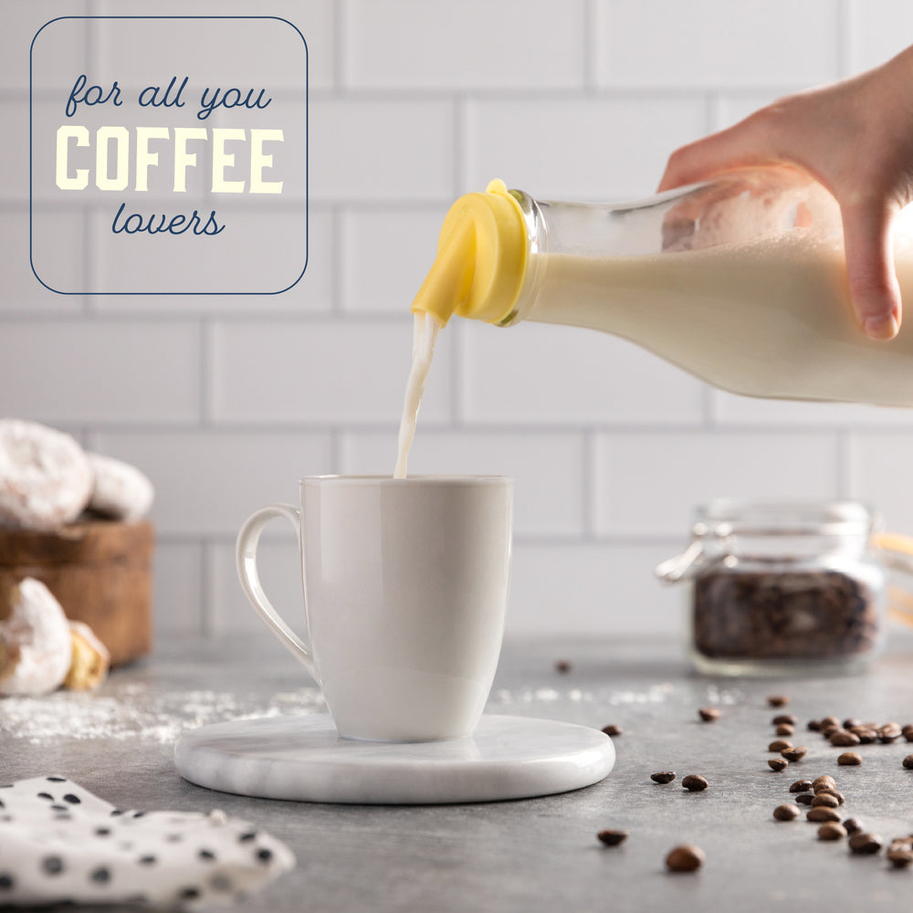 Round milk bottle with airtight lid, view 7