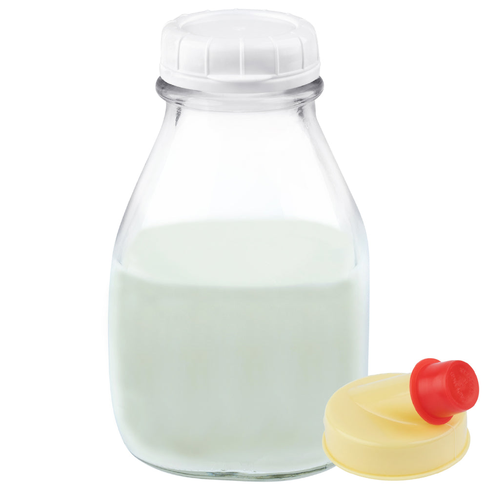 Kitchentoolz 16 oz farmhouse glass milk bottle, view 8