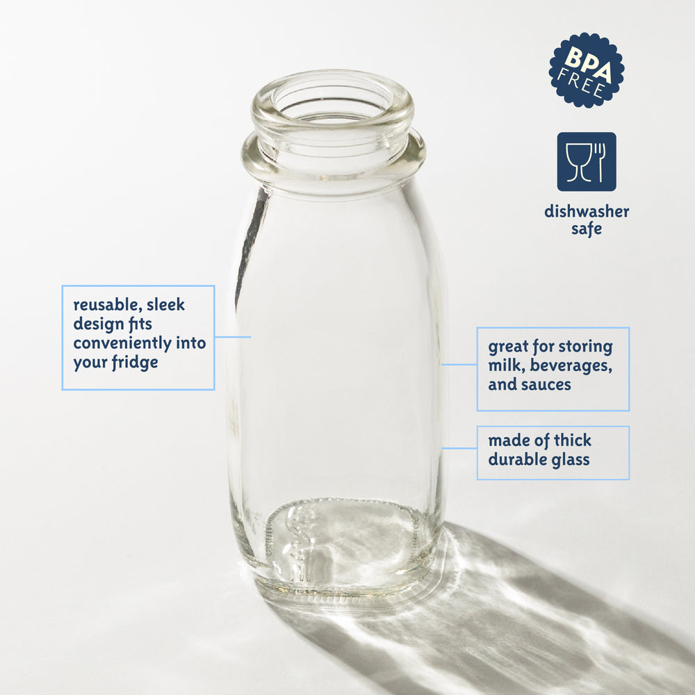 12 oz glass milk bottles, set view