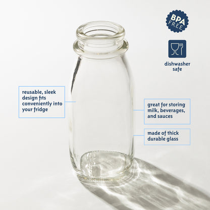 12 oz glass milk bottles, set view