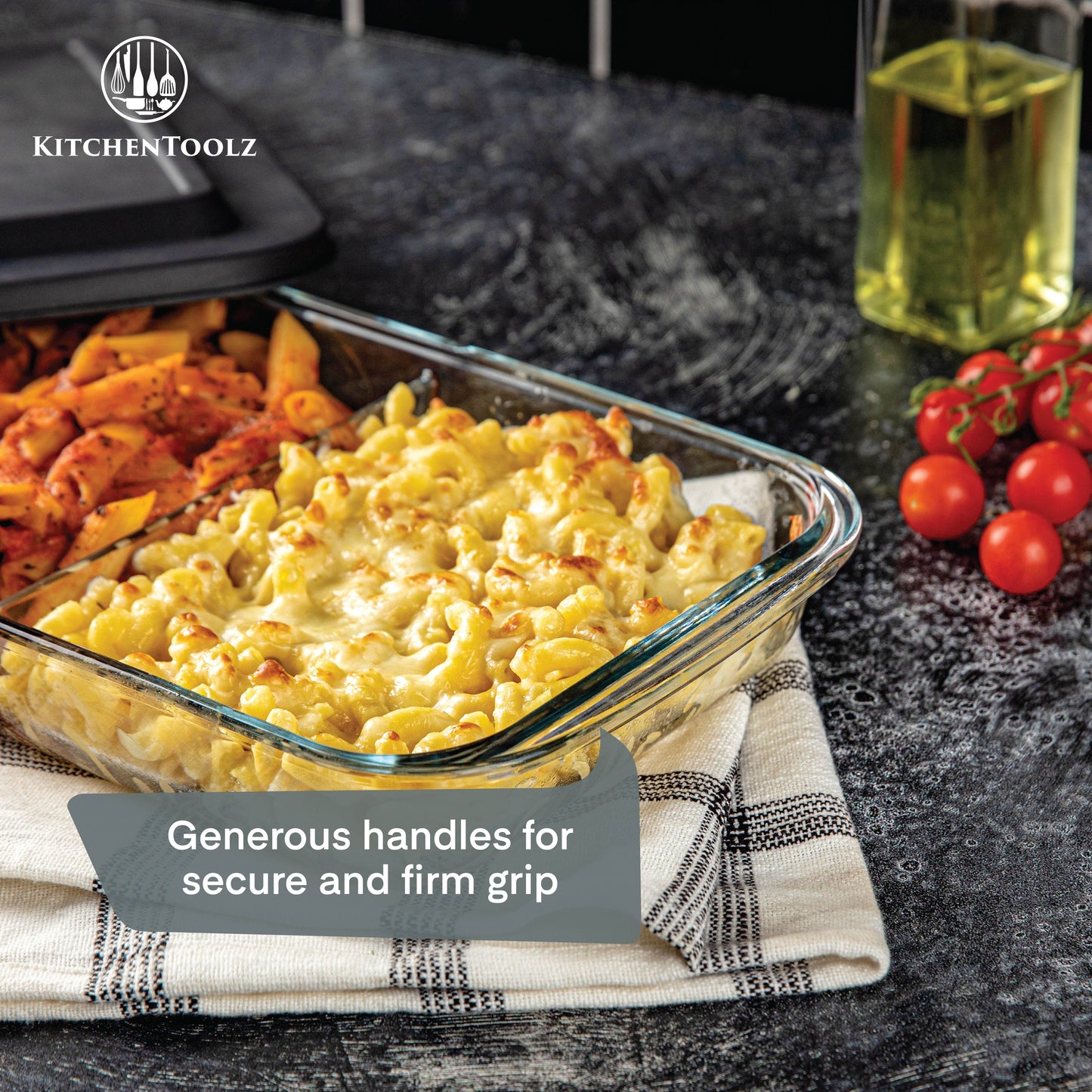 Glass bakeware set oven to table