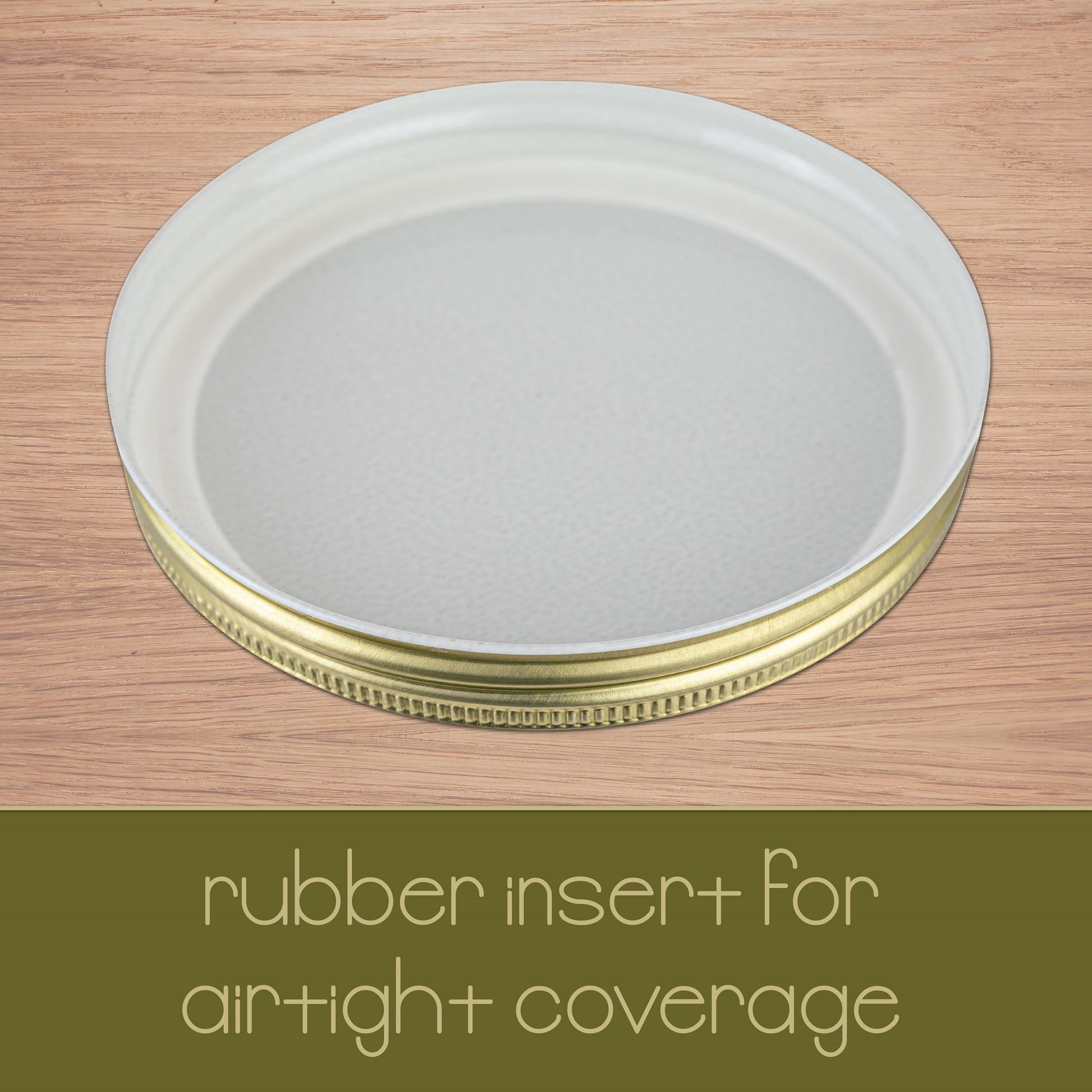 64 oz glass mason jar with gold metal lid, product view 5