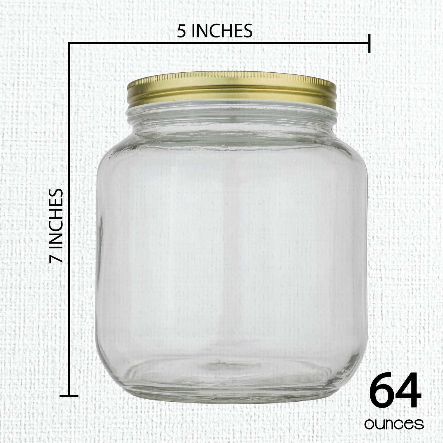 1 Gallon Glass Large Mason Jar - Metal Lids – Kitchentoolz