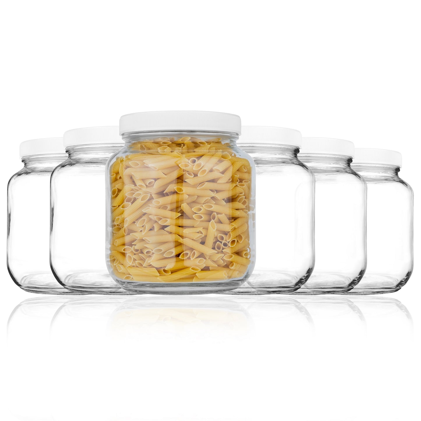 6 pack half gallon mason jars with airtight wide mouth lids