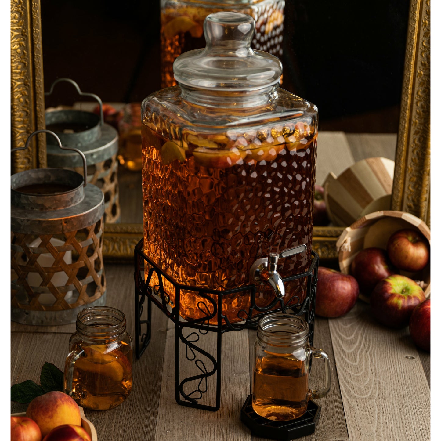 2.5 Gallon Glass Dispenser - Moroccan