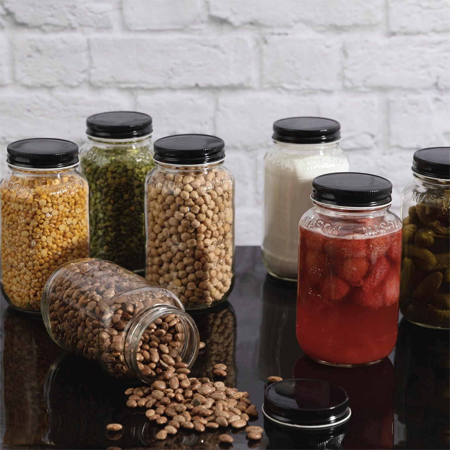 26oz Mason Jars - Metal Lids