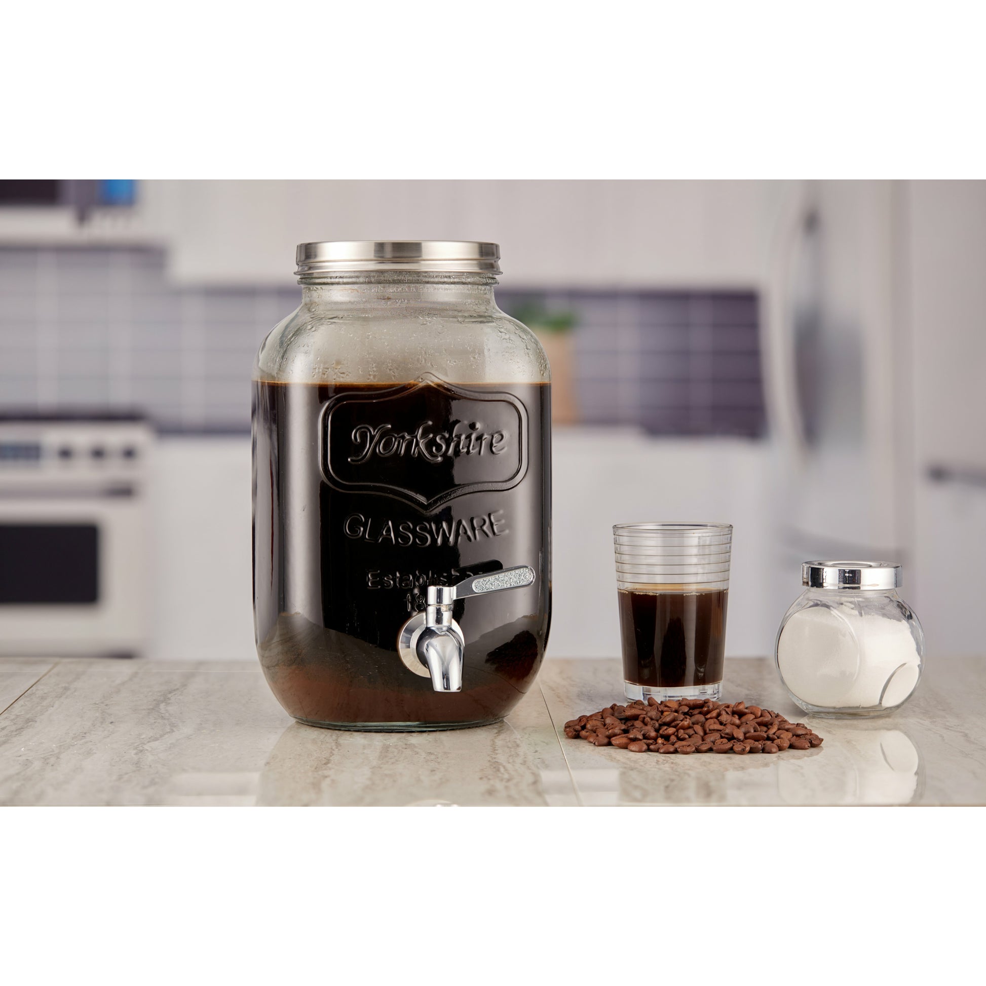 Yorkshire 2 gallon dispenser filled for serving