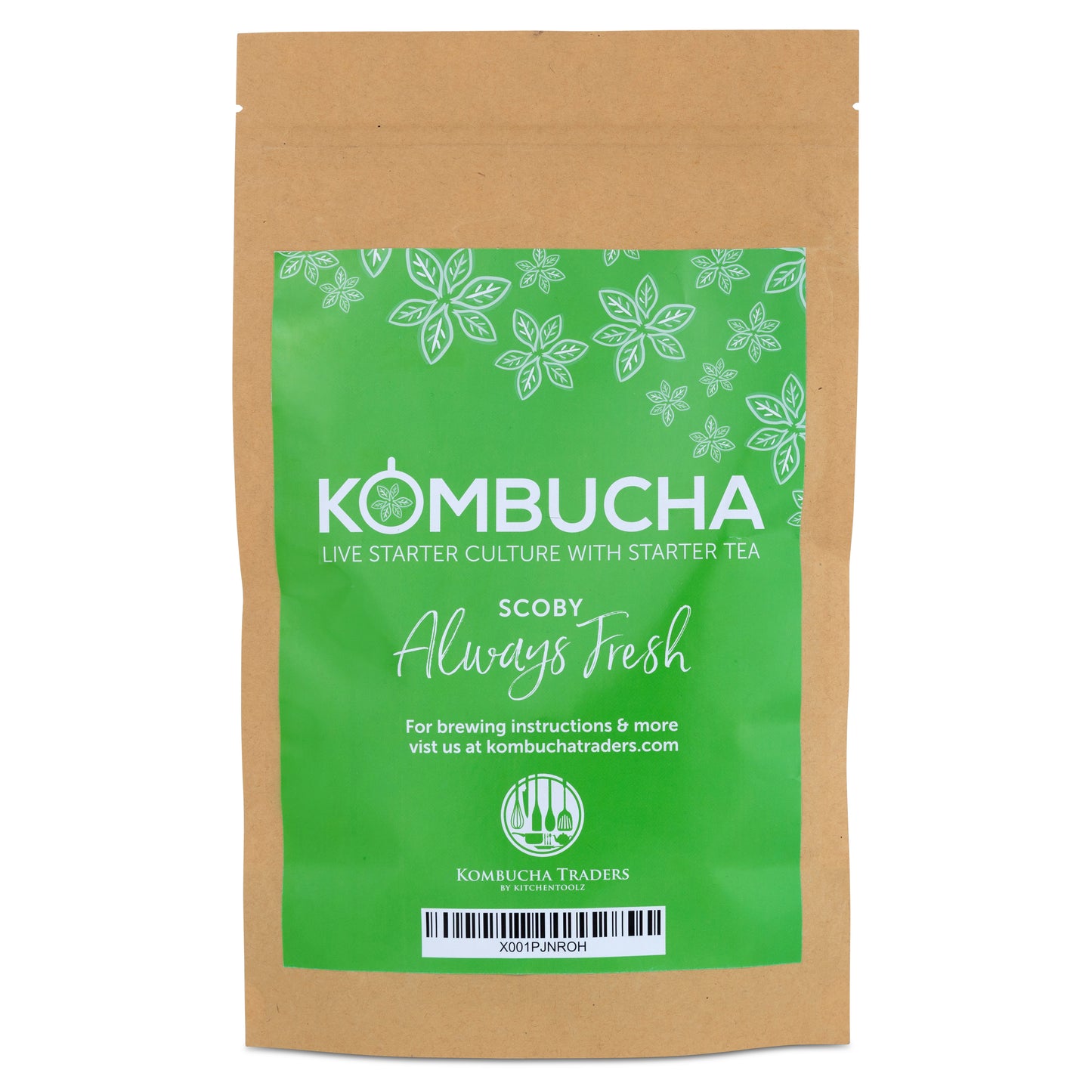 Live Kombucha SCOBY Starter Culture with Starter Tea