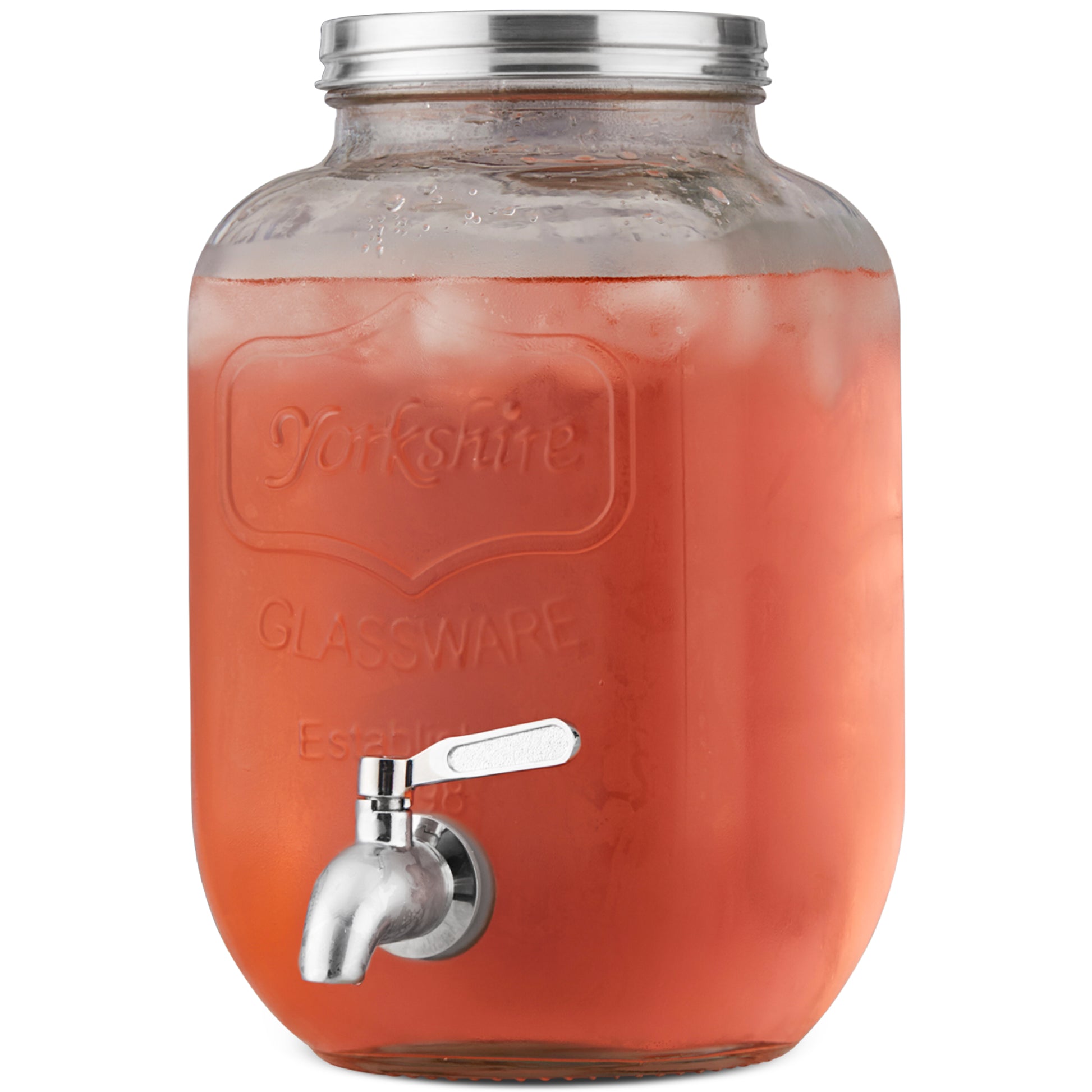 Yorkshire pressed glass drink dispenser, 1 gallon