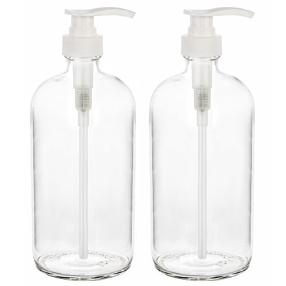 Clear pump bottle wide refill opening