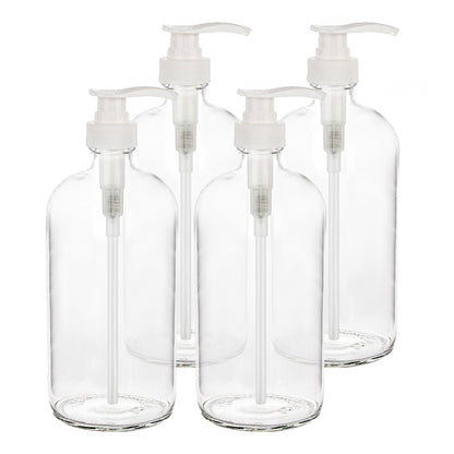 32 oz clear glass pump bottles, view 8