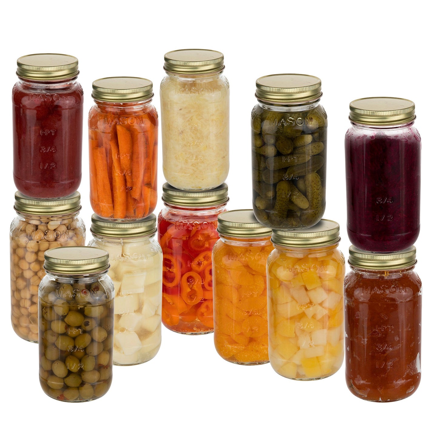 26oz Mason Jars - Metal Lids