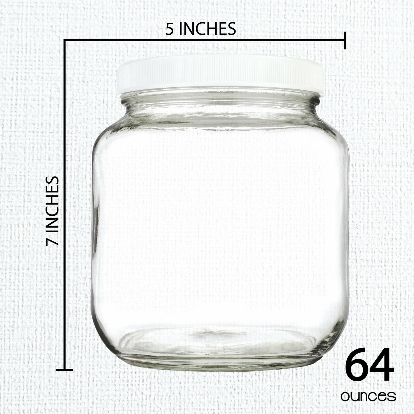 64 oz wide mouth mason jars, set arrangement