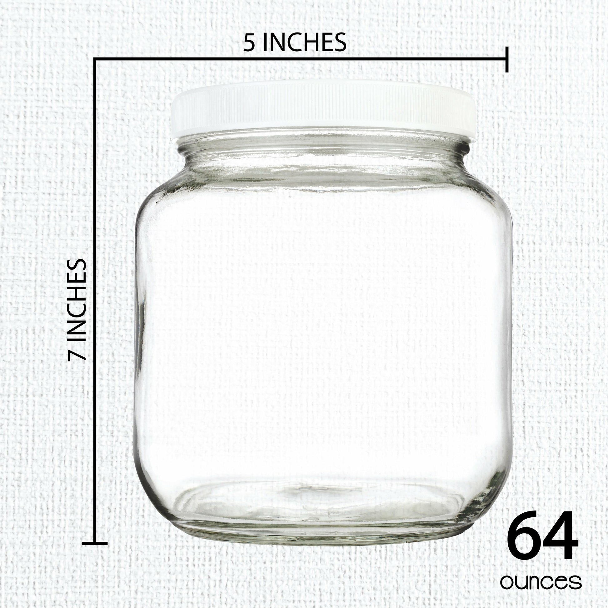 64 oz wide mouth mason jars, set arrangement
