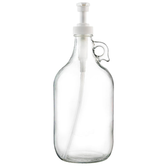 Half Gallon Glass Pump Dispenser Bottle