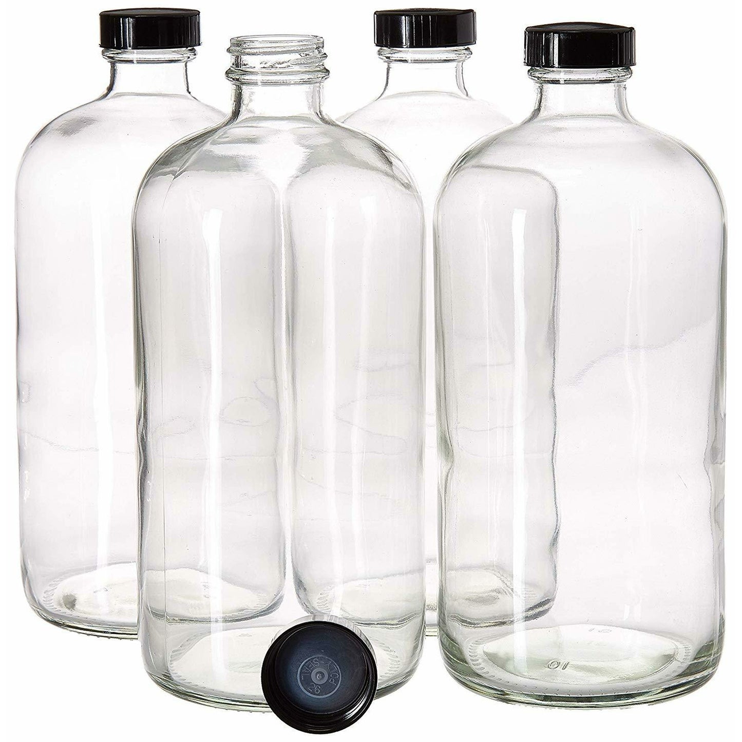 Clear growler bottles with funnel for clean bottling