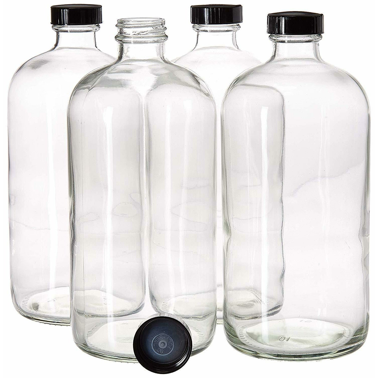 Clear growler bottles with funnel for clean bottling