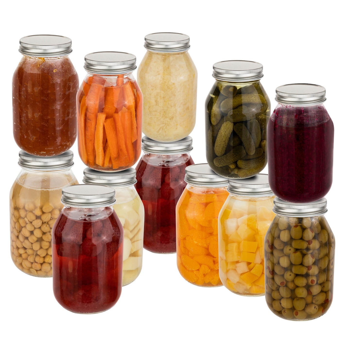 32oz Mayo Mason Jars - Metal Lids