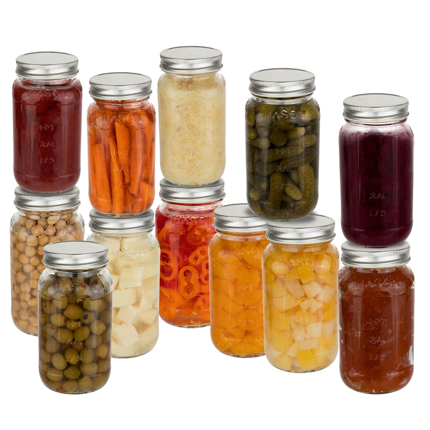 26oz Mason Jars - Metal Lids